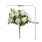 1. Burgundy artificial rose bouquet