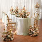 romantic-peach-flower-table-decor