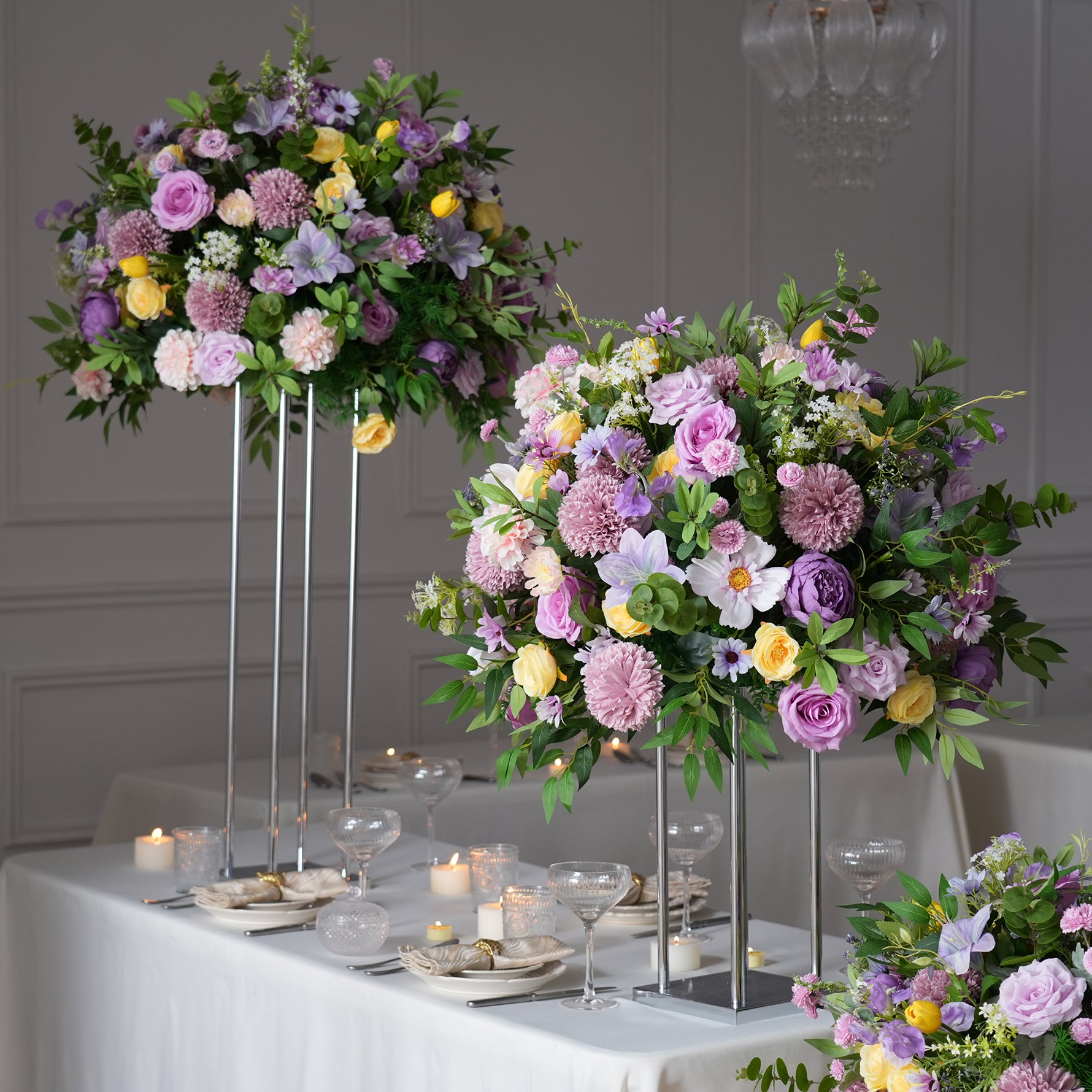 lush floral ball centerpiece