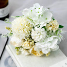 cream dahlia artificial silk flower bunch for bridal decoration