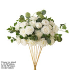 artificial rose mixed with hydrangea for wedding table runner