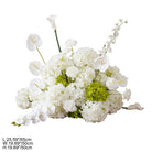 Minimalist Green White Wedding Floral Arrangement

