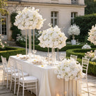 White Artificial Rose Wedding Table Centerpiece Arrangement
