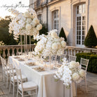 White Orchid Wedding Table Centerpiece With Artificial Flowers