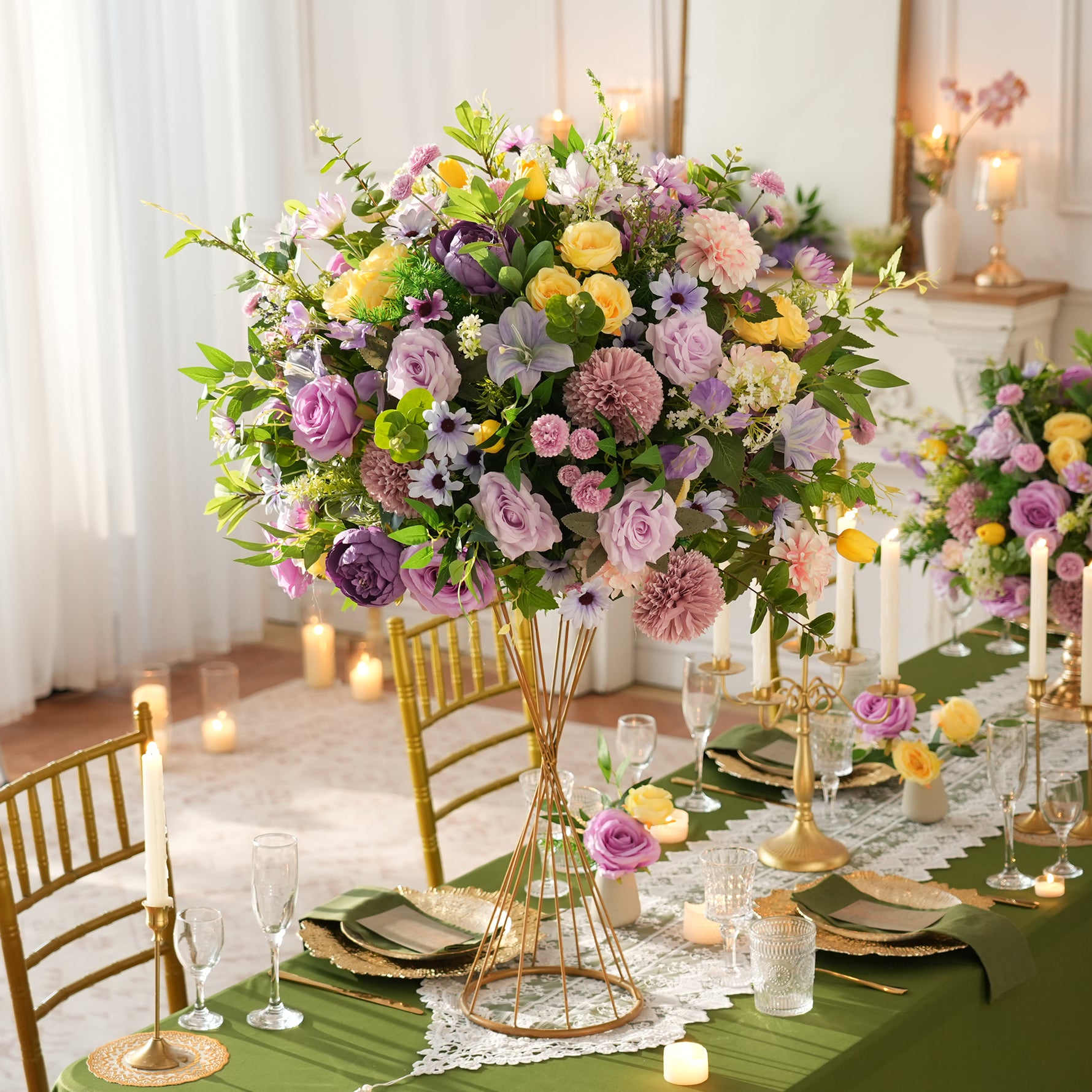 mixed flower ball arrangement