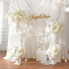 Faux White Orchid And Hydrangea Table Arrangement For Wedding Decor