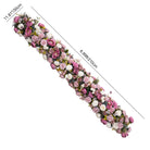 Romantic vintage style faux floral table runner for wedding ceremony and reception