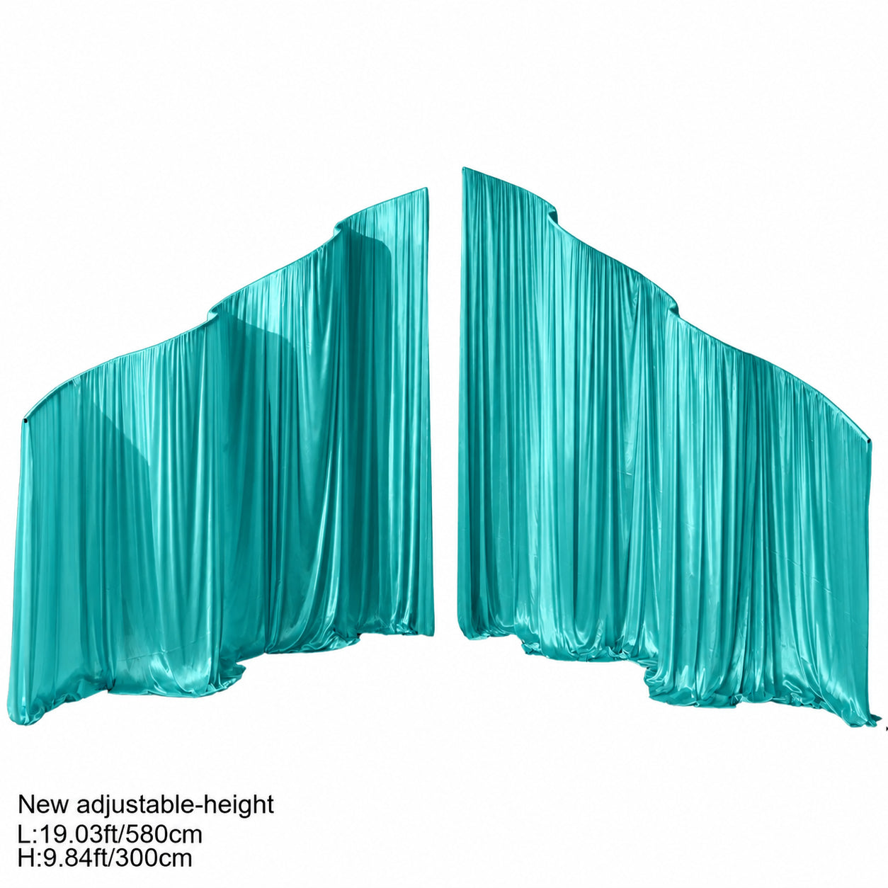 fabric drape wedding arch backdrop, elegant stage decoration for wedding receptions