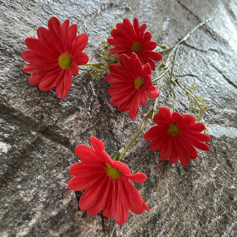 1. Bright yellow faux cosmos party decor stem