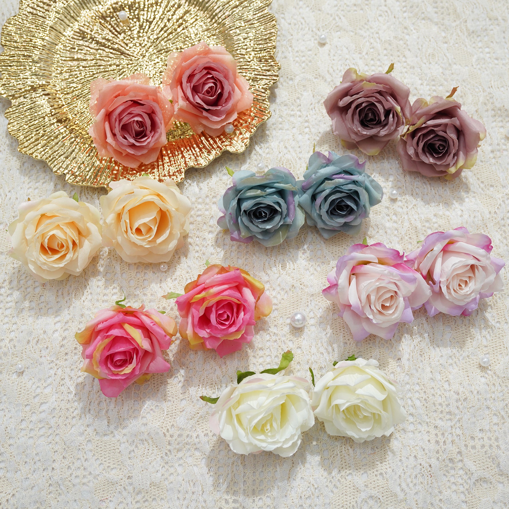 Fake rose head floral craft material