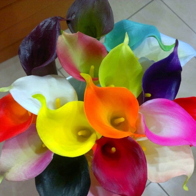 Bulk PU Calla Lily Fake Flower Wedding Arrangement
