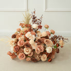 Edge detail of cascading flowers on heart arch