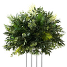 Artificial mixed eucalyptus table greenery for timeless garden wedding