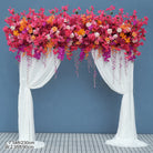 Spring blossom arch styled for garden wedding