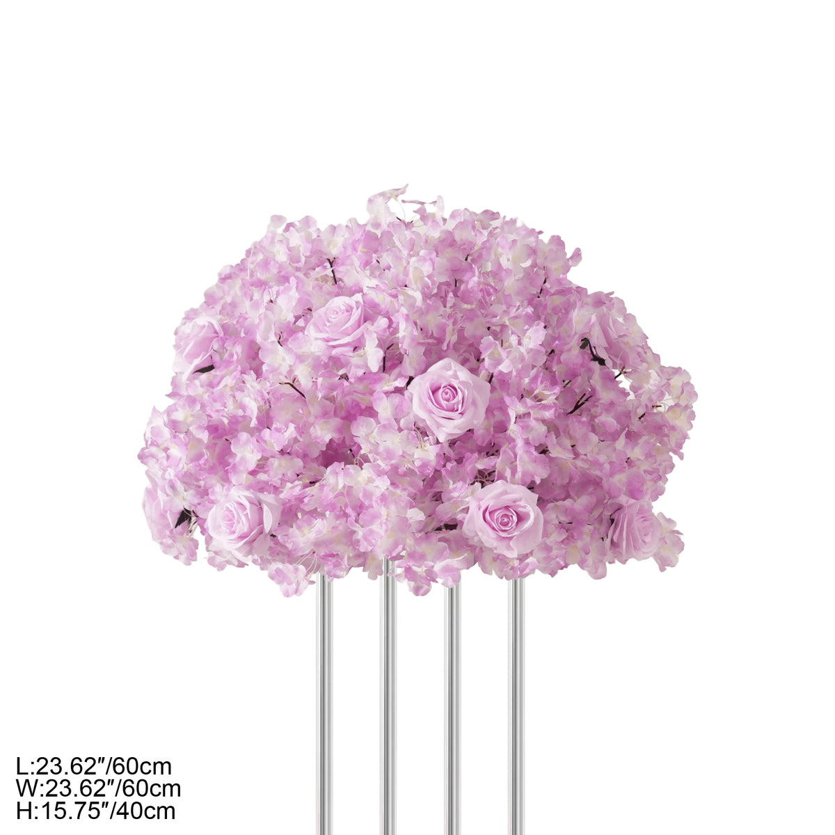 Lavender bloom ball set of four for event table styling