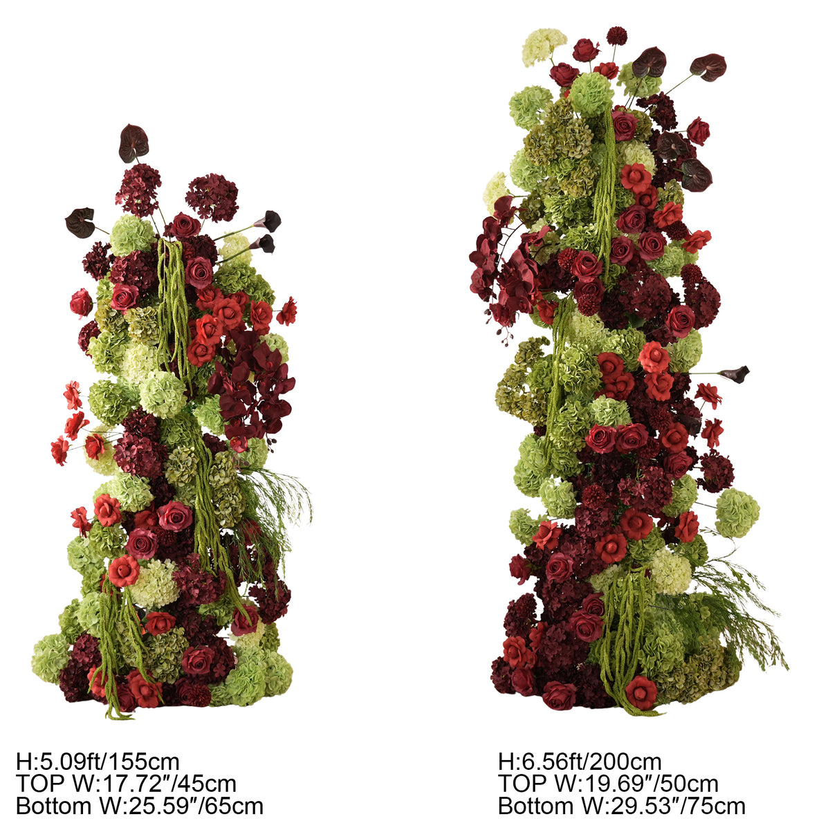 Reusable artificial floral for wedding ceremony backdrop