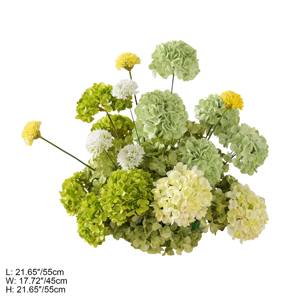 artificial table flower with green filler