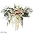 Boho style peach white flower set for wedding backdrop decor