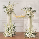 Neutral white sage green floral set for minimalist wedding
