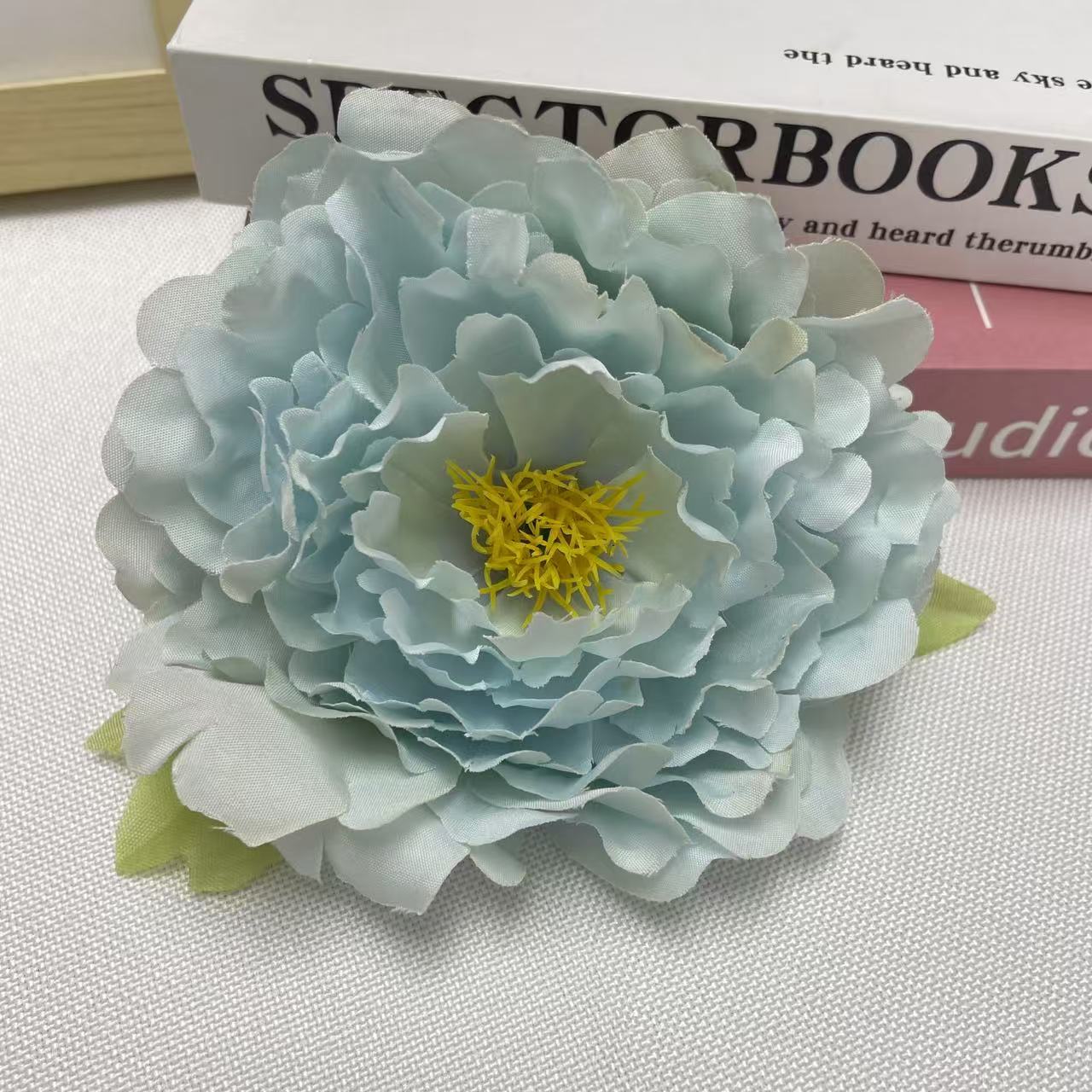 colorful fake peony flower head event backdrop decoration