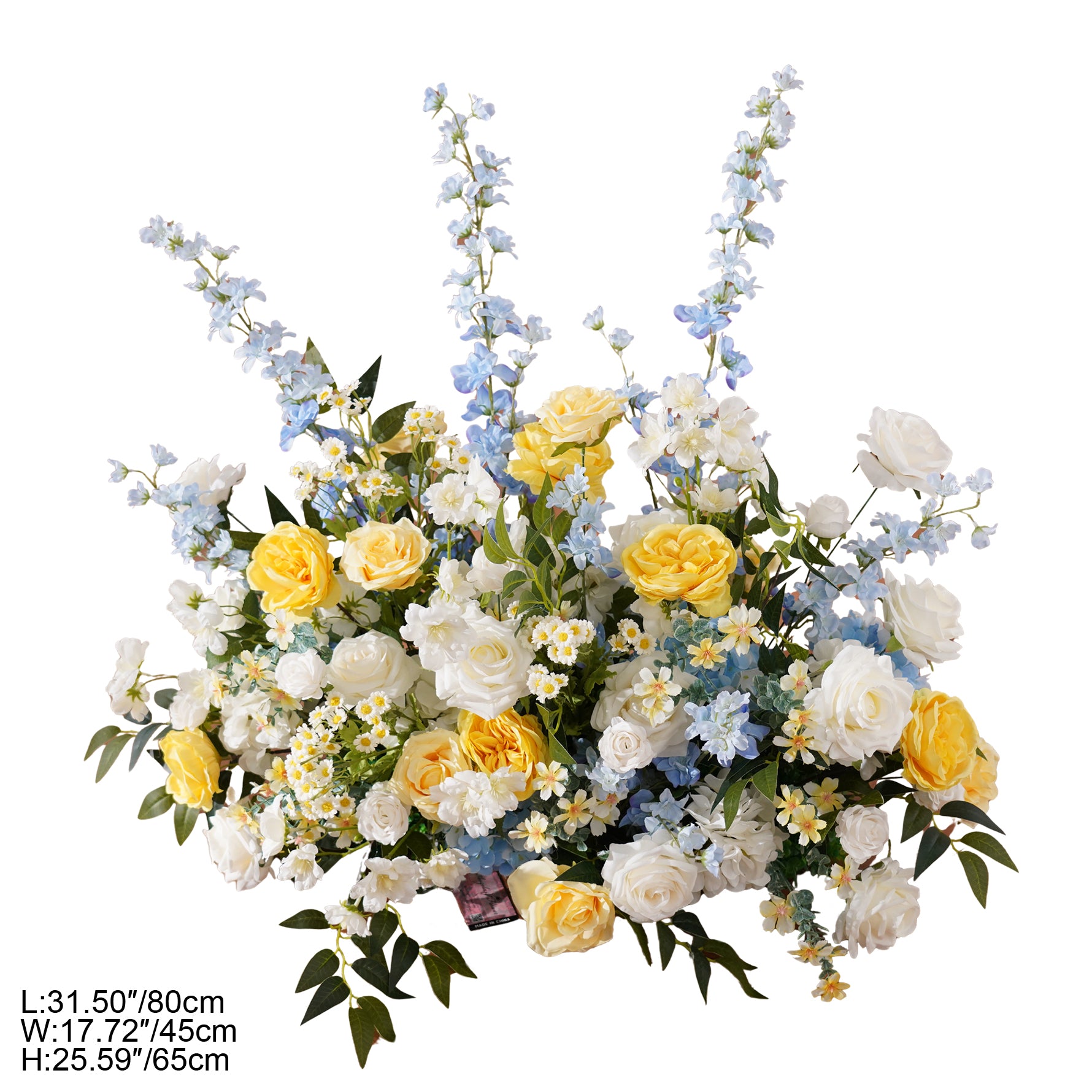 White Yellow Wedding Reception Flowers