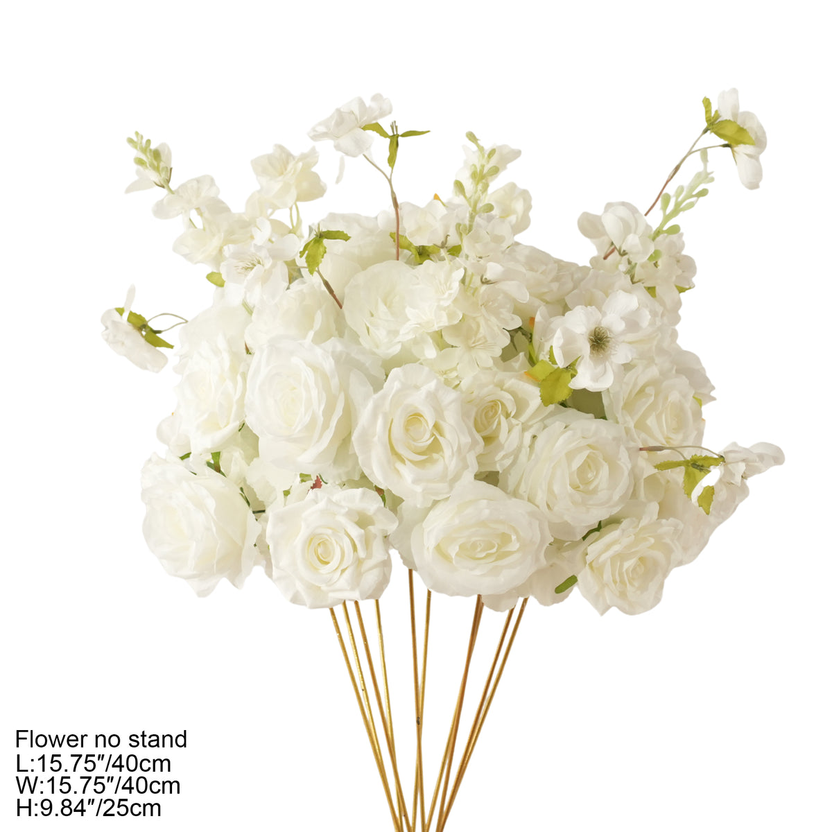 Artificial flower table runner styled with taper candles and glass goblets