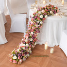 wedding flower table runner with trailing