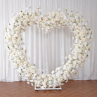 Romantic White Wedding Arch With Rose Flower Arrangement