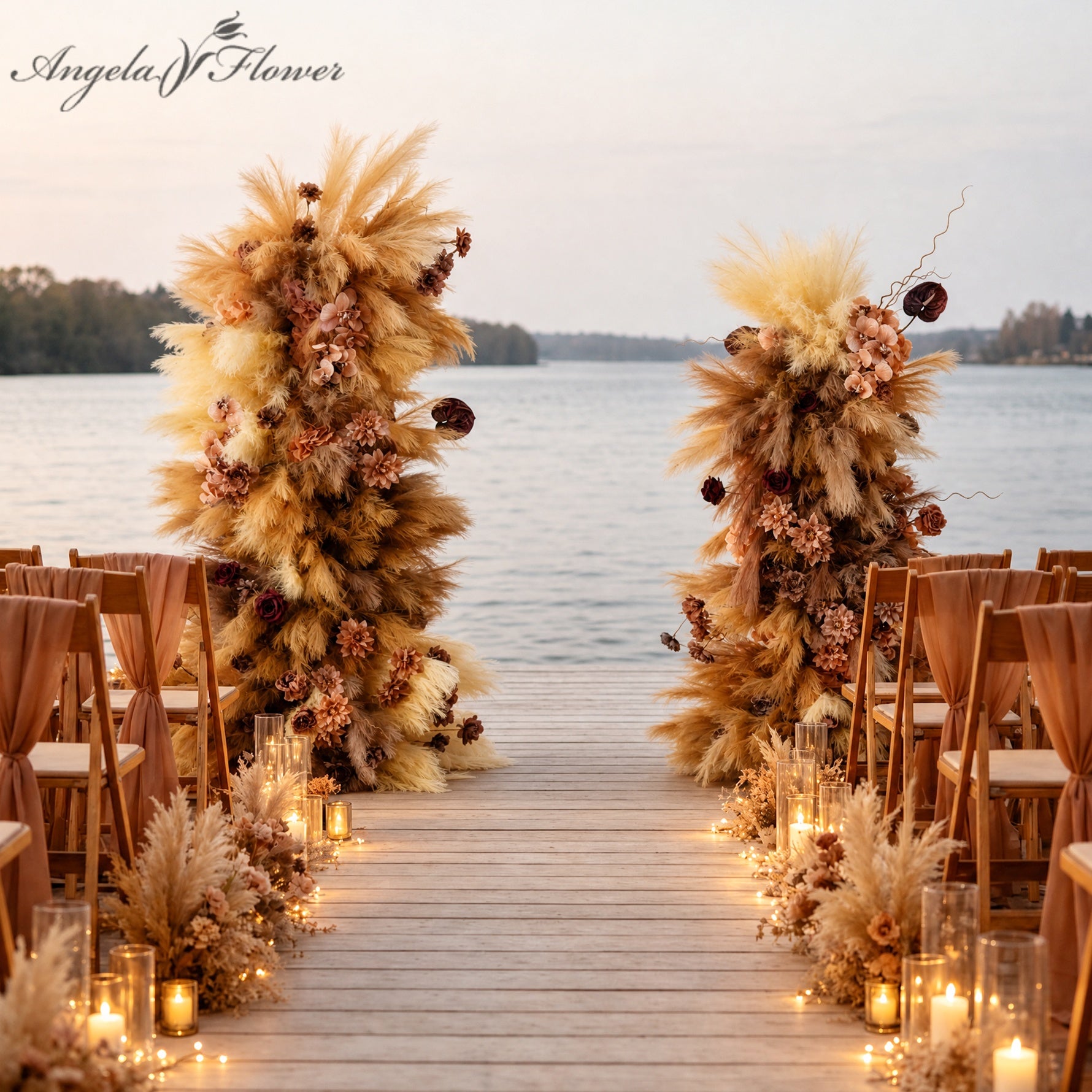 autumn pampas aisle florals