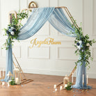 Wedding backdrop silk flower corner swag
