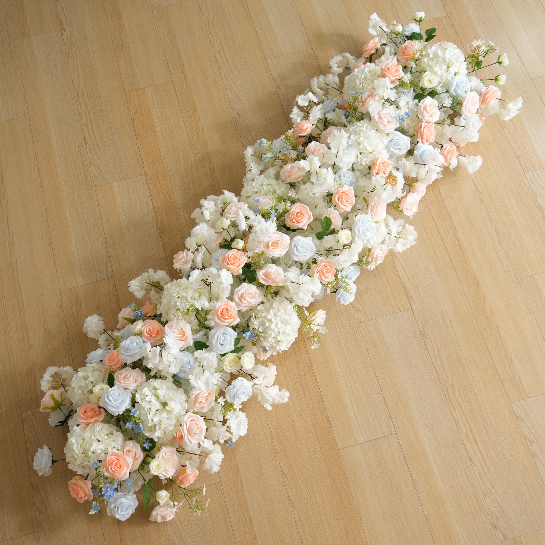 A9052 Blue Pink Cherry Bloosom Rose Wedding Arch Decor Floral