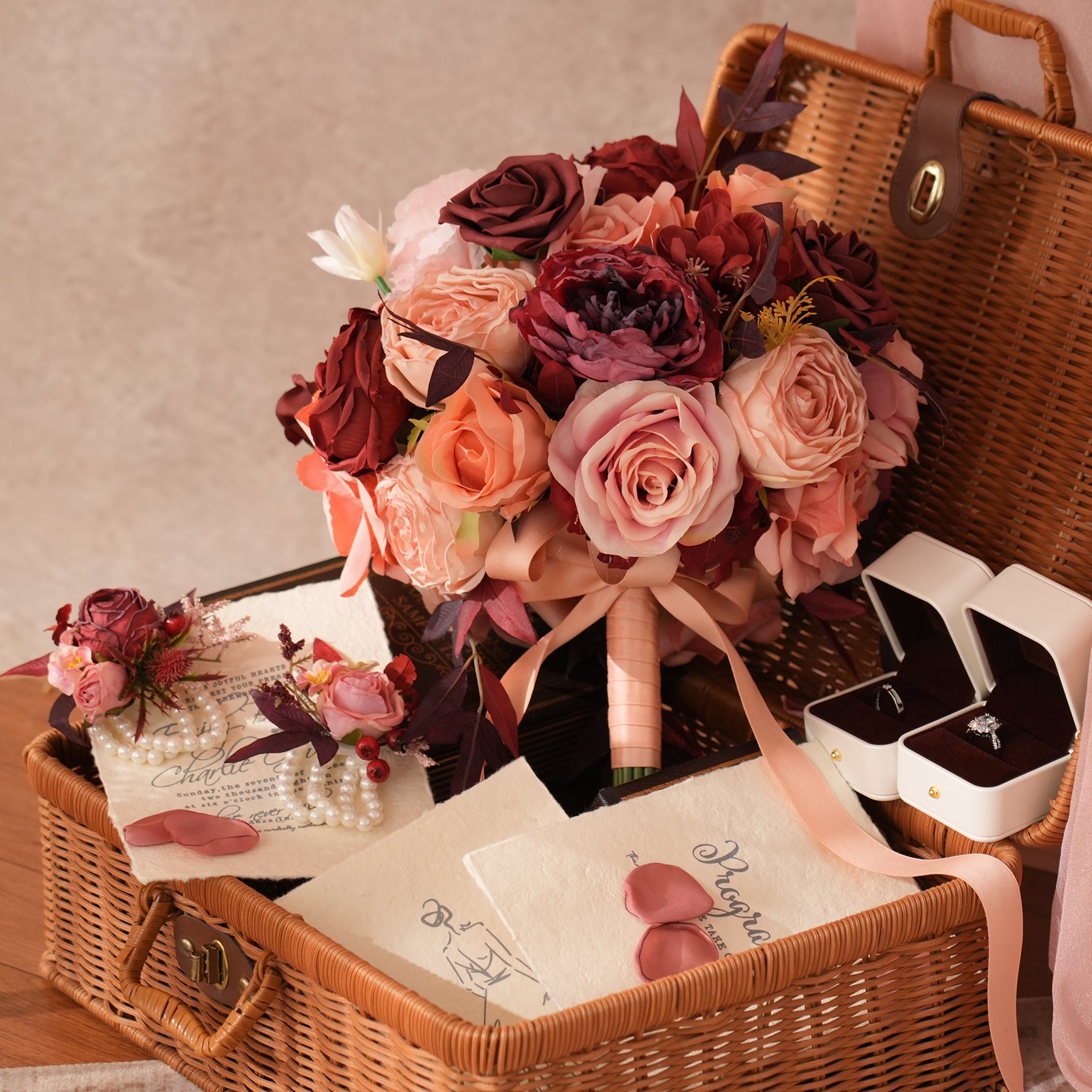 Angela Flower Red Wedding Centerpieces For Tables Arrangement