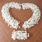Modern White Flower Heart Arch For Bridal Ceremony