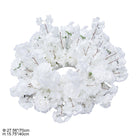 premade white flower backdrop for engagement photos