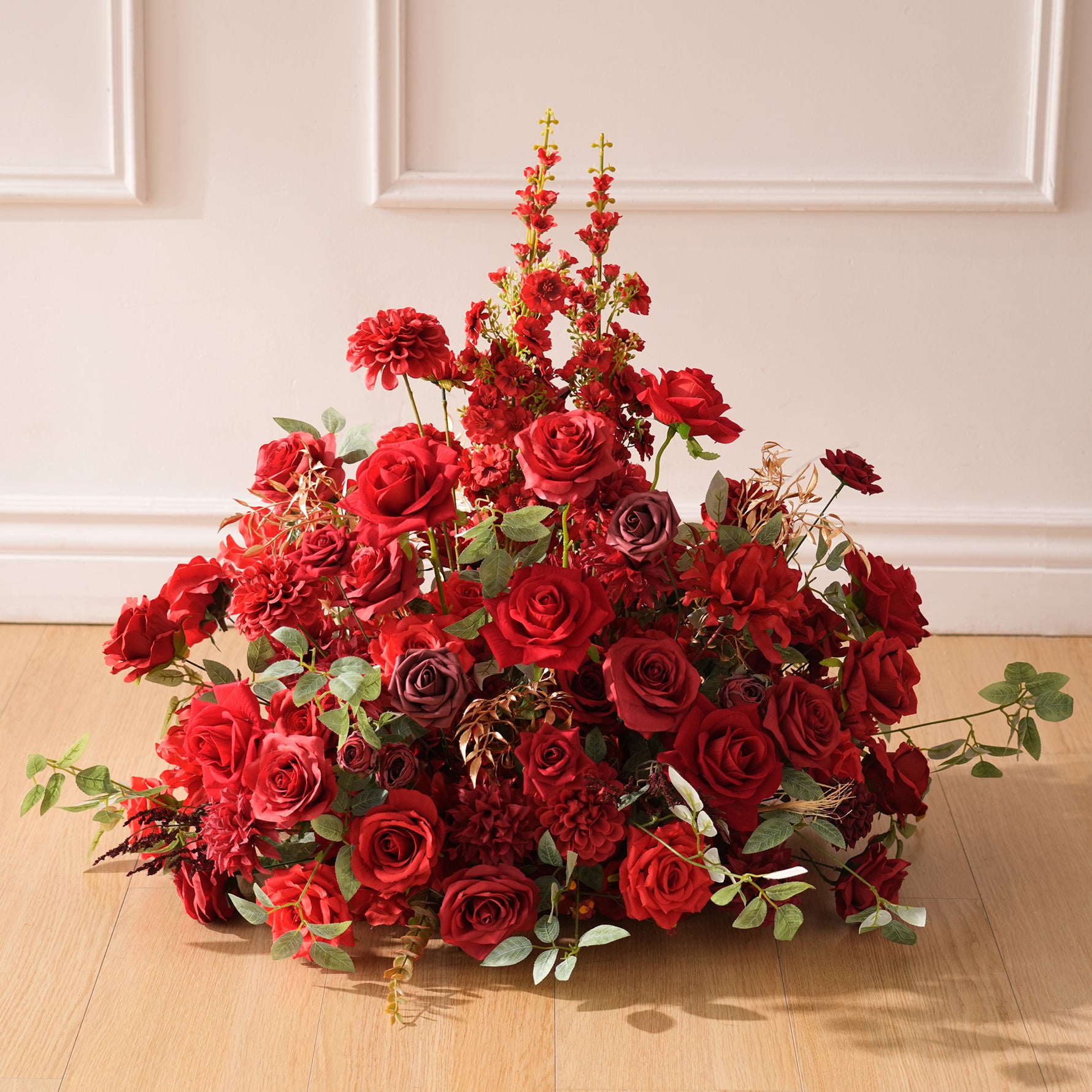 A9005 Red Rose Artificial Floral Arrangement Flower Ball Wedding