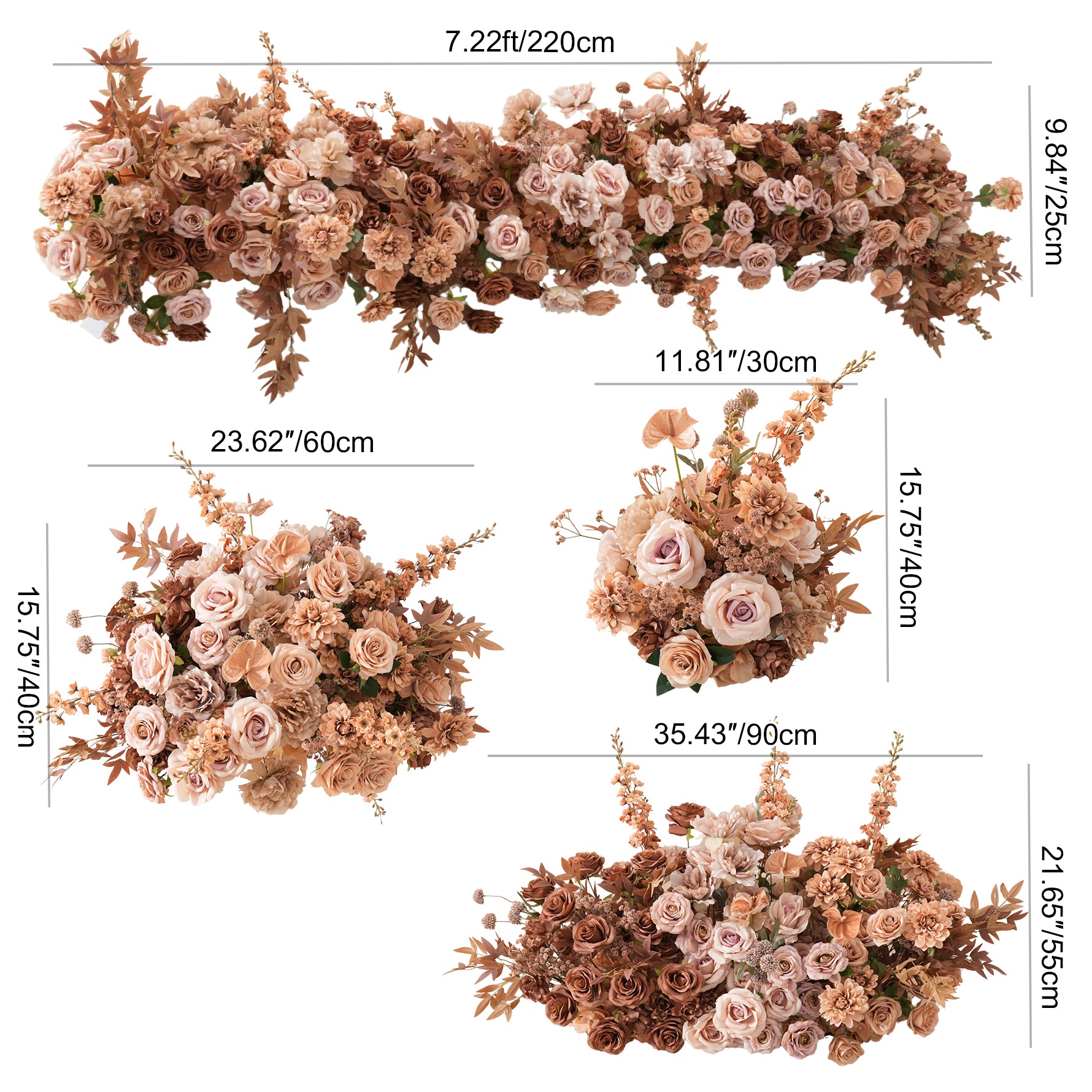 Elegant Faux Multi Rose Event Decoration