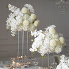 Minimalist White Floral Table Decor For Elegant Wedding Events