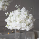 Chic Ivory Flower Centerpiece for Outdoor Wedding Display