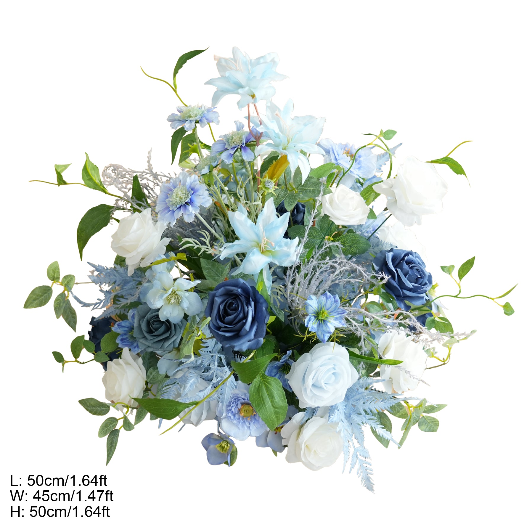 A9076 Artificial Blue Rose Table Centerpiece Ball Wedding Supplies