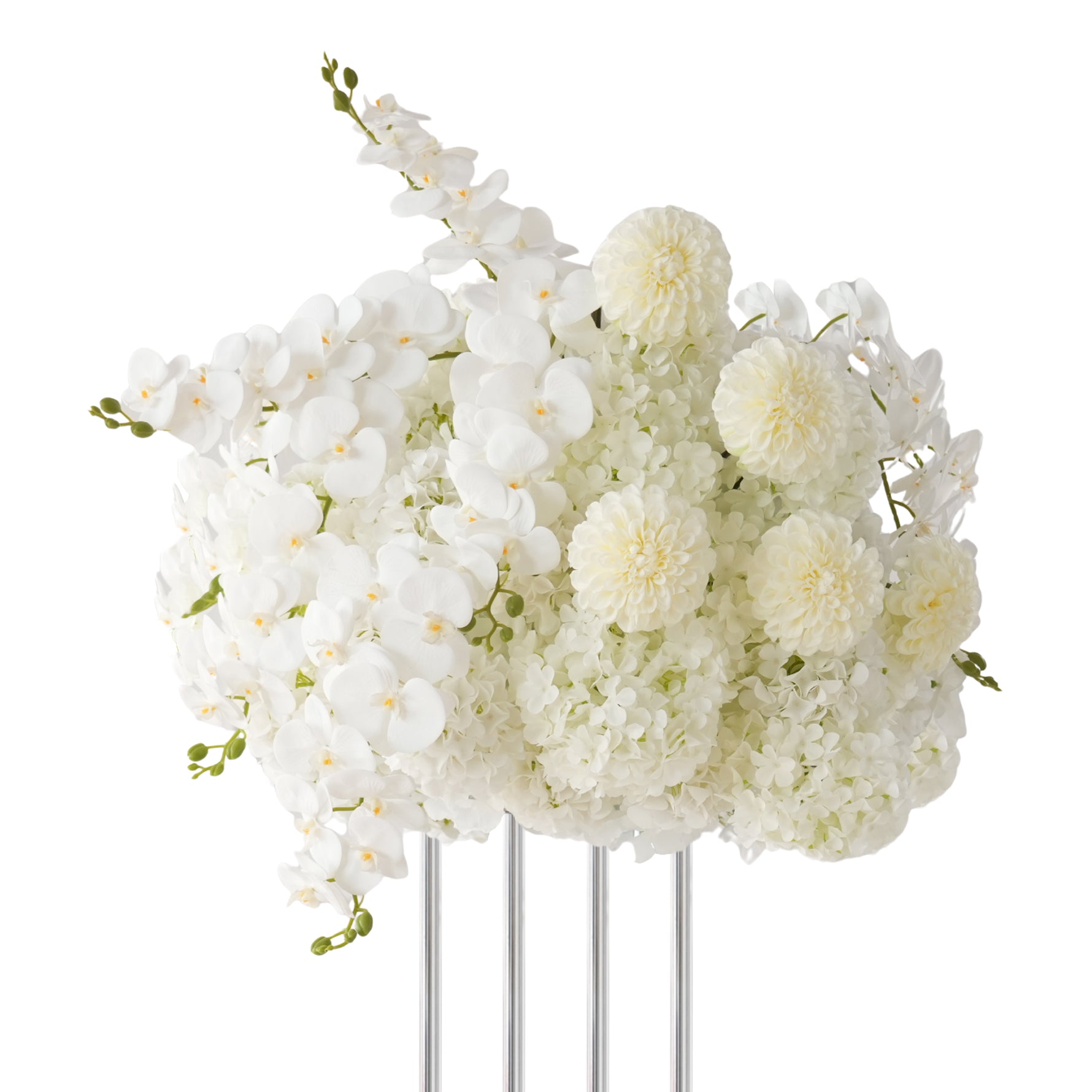 Tall White Artificial Flower Centerpiece For Banquet Table