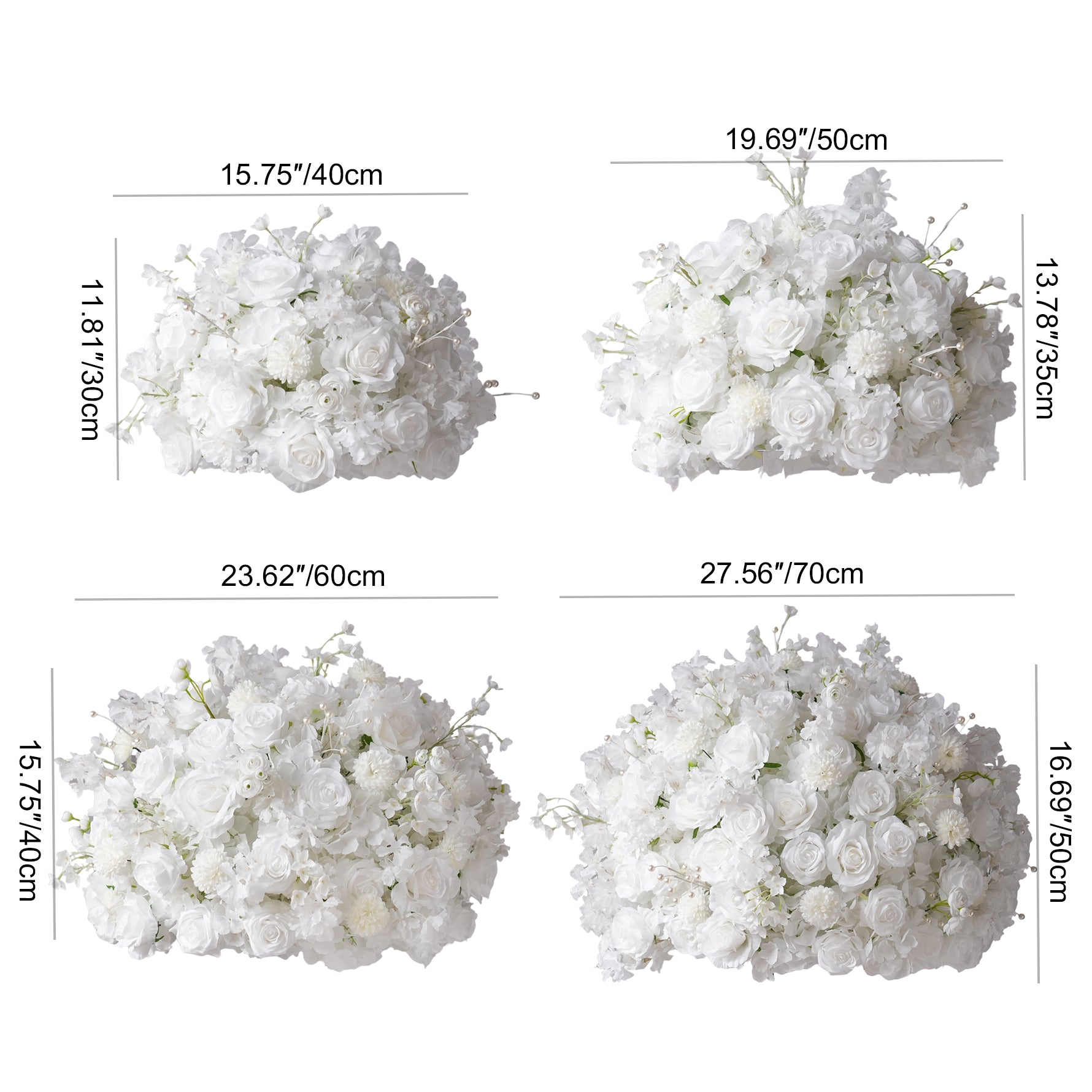Delicate White Floral Accent Piece for Wedding Reception Tables