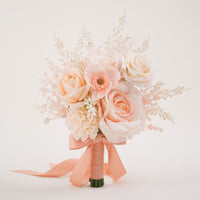A9007 6pcs/set Artificial Pink Flower Bridesmaid Bouquet Wedding Ceremony Props