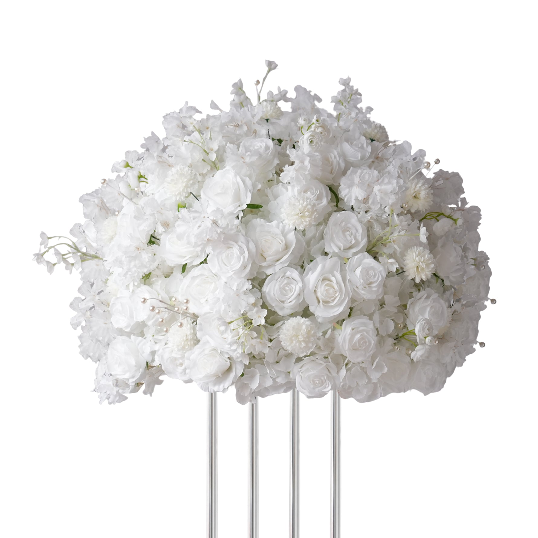 Modern Ivory Floral Centerpiece Wedding Venue Ornament
