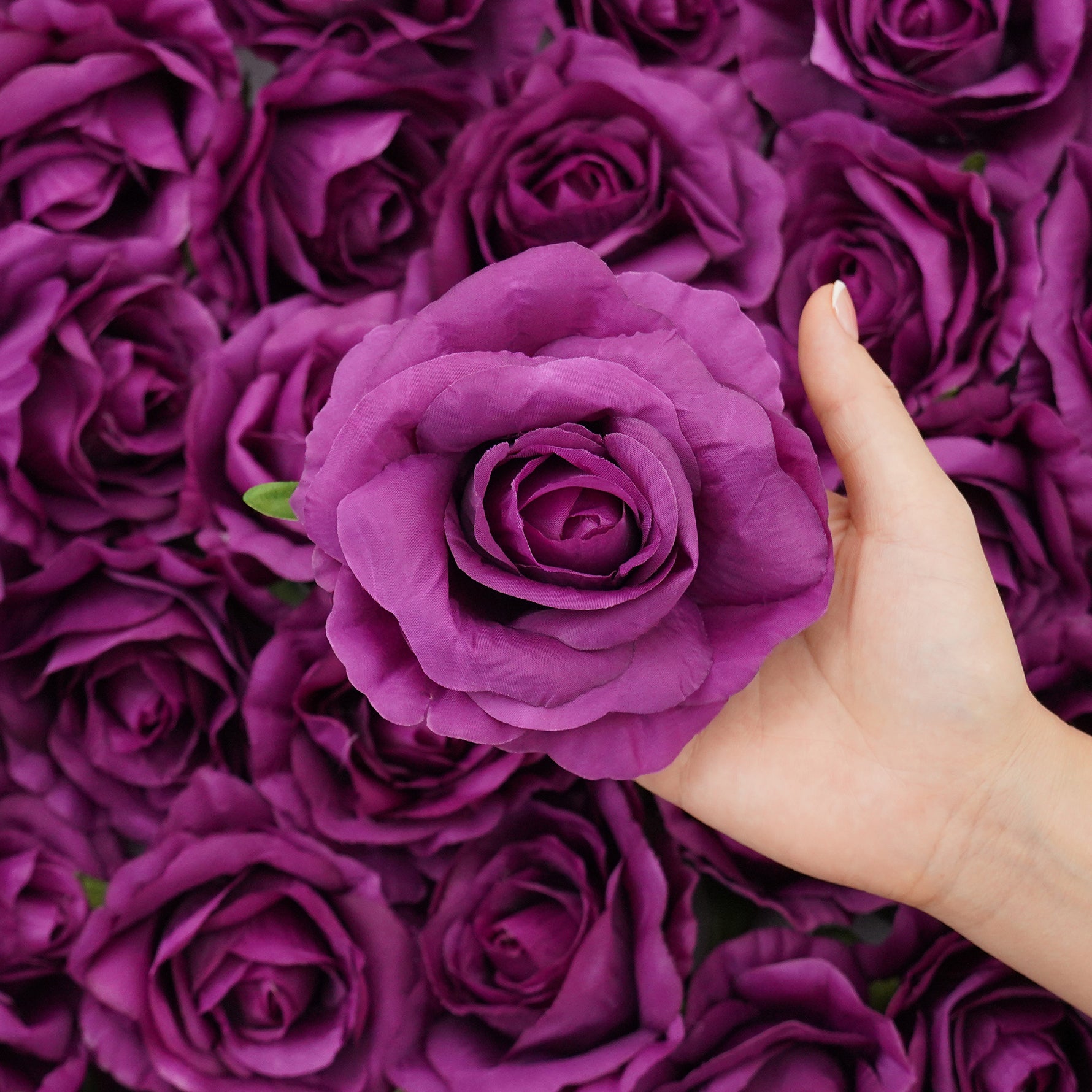 Faux silk roses without stems for wedding bouquet supplies