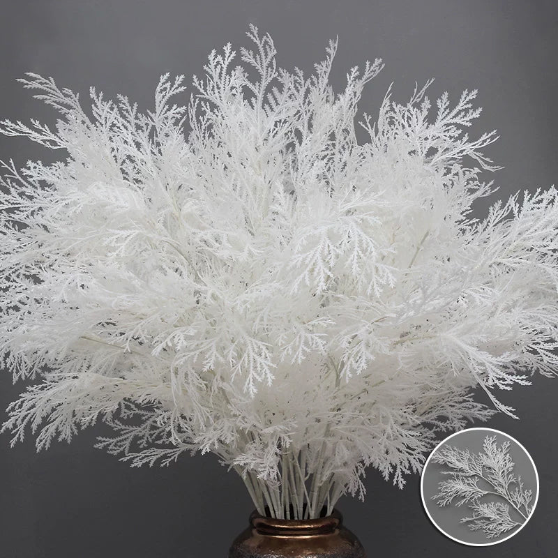 artificial cypress sprig for romantic wedding stage decor