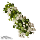 white green removable flower row for wedding 