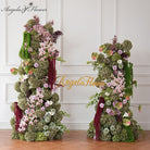 Green Hydrangea Floral KT Board Wedding Backdrop Decoration