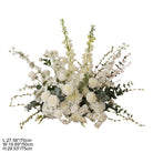 White and greenery flower arrangement for wedding stage decoration