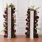 Tall flower display pillar for party and ceremony backdrop