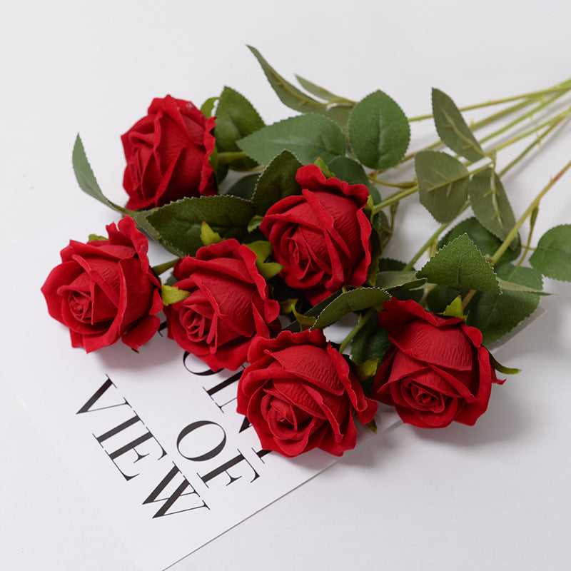 1. Lavender artificial long stem silk rose
